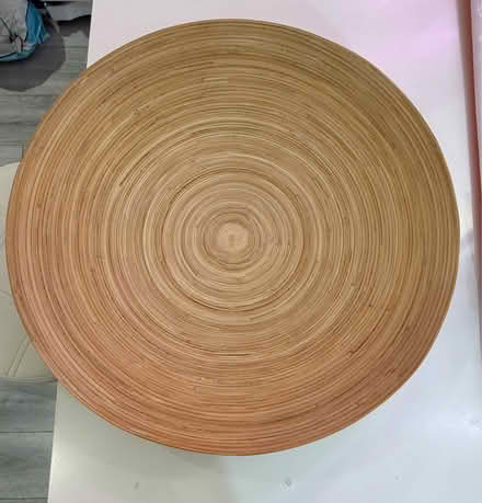 Photo of free Large flat bamboo bowl and vase (WA10 3AL) #2