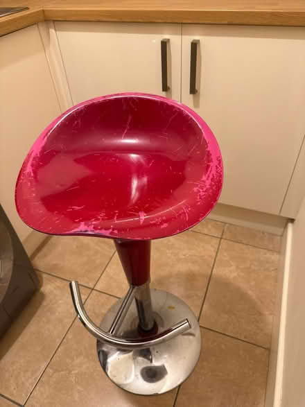 Photo of free Red stool height adjusts (Allestree, DE22) #3