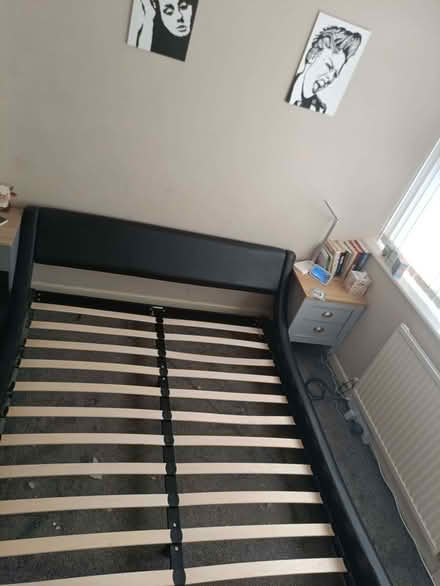 Photo of free King-size Black Bed frame (Chadderton Fold OL9) #1