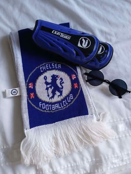 Photo of free Football shin pads, chelsea scarf and sunglasses (Wenslade Park EX5) #1