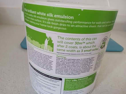 Photo of free Wilco brilliant white emulsion 2.5L unopened (Upton CH2) #2