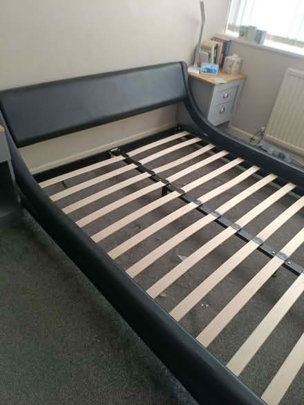 Photo of free King-size Black Bed frame (Chadderton Fold OL9) #3