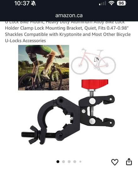 Photo of U lock attachment (Main/danforth) #3