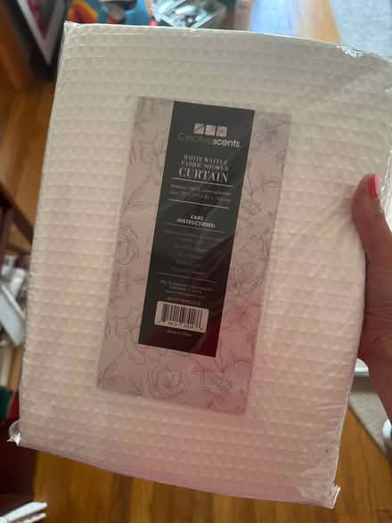 Photo of free White fabric shower curtain (Lower East Side) #1