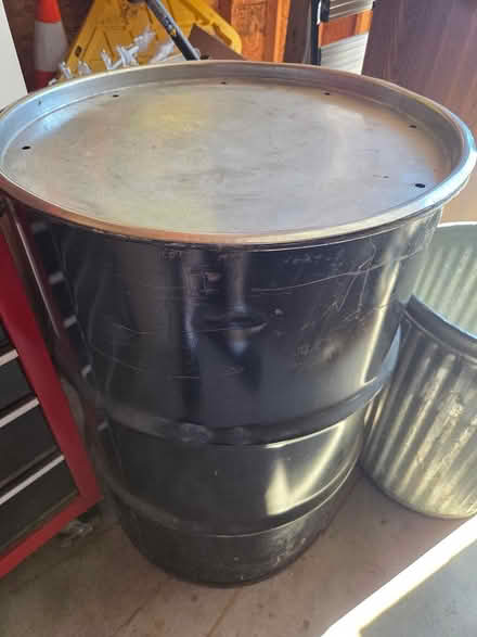 Photo of free 55-gallon barrel with lid (Howell) #1