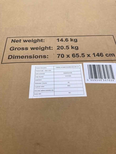 Photo of free Large cardboard box (De55 6GW) #2