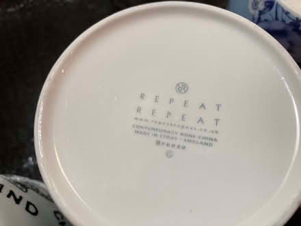 Photo of free 3 x posh Mugs ! = 3 x "Repeat,Repeat" no chips or cracks (Calthwaite CA11) #4
