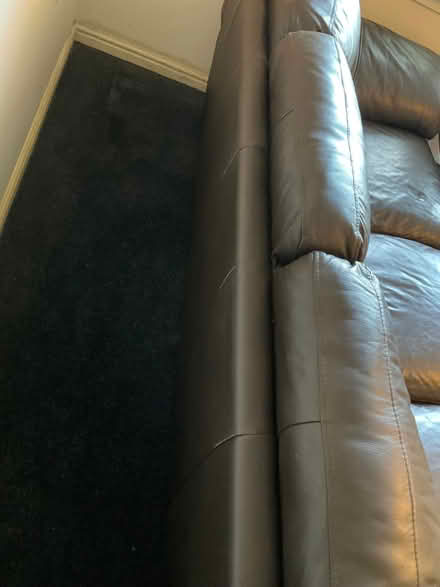 Photo of free Brown leather Sofa (AB12) #2