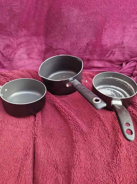 Photo of free Black saucepans (GL50) #1