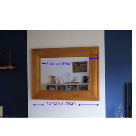 Photo of free Large Mirror with wood frame (LE12 Sileby) #1