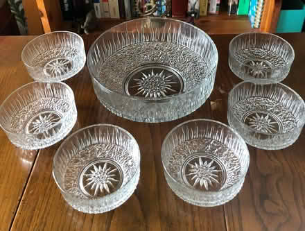 Photo of free Large glass dessert dish with bowls. (Packsaddle BA11) #1