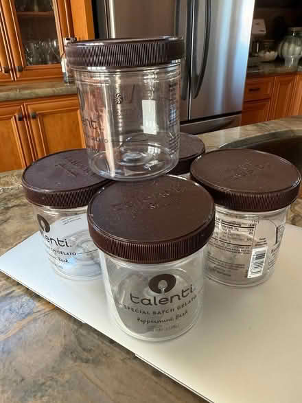 Photo of free Empty Talenti Containers (Sunnyvale near Wolfe and Reed) #1