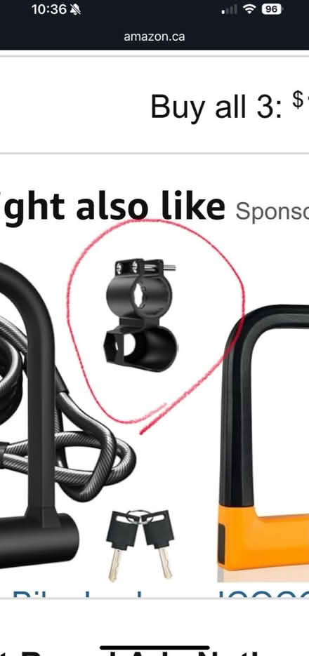 Photo of U lock attachment (Main/danforth) #1