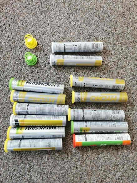 Photo of free Empty supplement containers with anti-damp caps (Hilltown DD3) #1