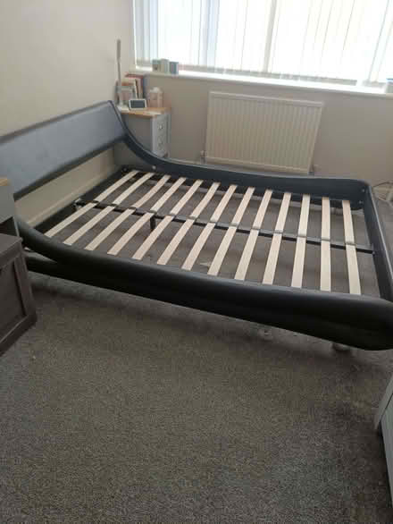Photo of free King-size Black Bed frame (Chadderton Fold OL9) #4
