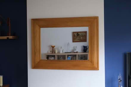 Photo of free Large Mirror with wood frame (LE12 Sileby) #2