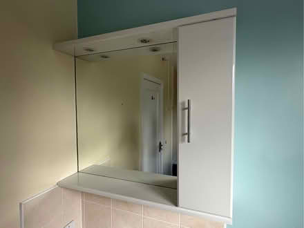 Photo of free High Gloss White Illuminated Mirror Cabinet (Weston) #1