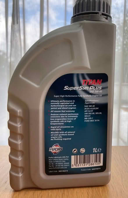 Photo of free Synthetic motor oil (GMV SE10) #2