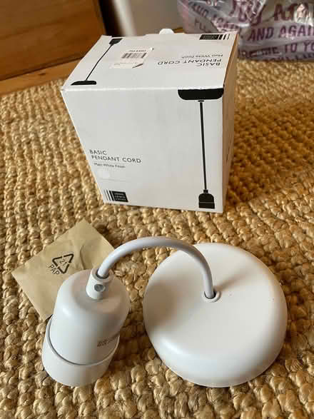 Photo of free White metal pendant light fitting (West Bridgford NG2) #1