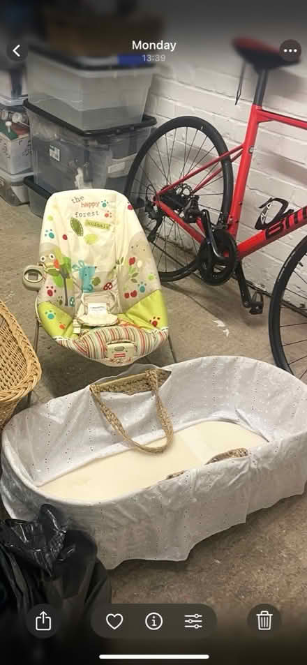 Photo of free Baby bouncer and Moses basket (TN1) #1