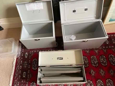 Photo of free Metal portable filing boxes x 3 - 1 with key (Lyncombe) #2