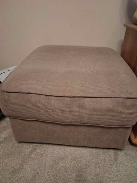 Photo of free 2 x 2 Seater brown sofas and storage foot stall (Foxholes SG13) #3