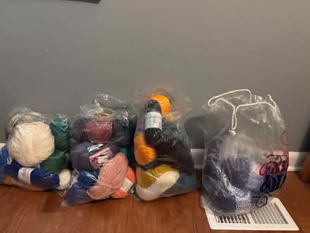 Photo of free 4 bags of yarn in Woodridge (Near Hobson/Woodridge Dr) #1