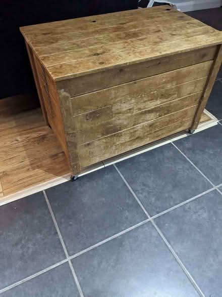 Photo of free Wooden storage box on wheels upcycling project. (IP3) #1