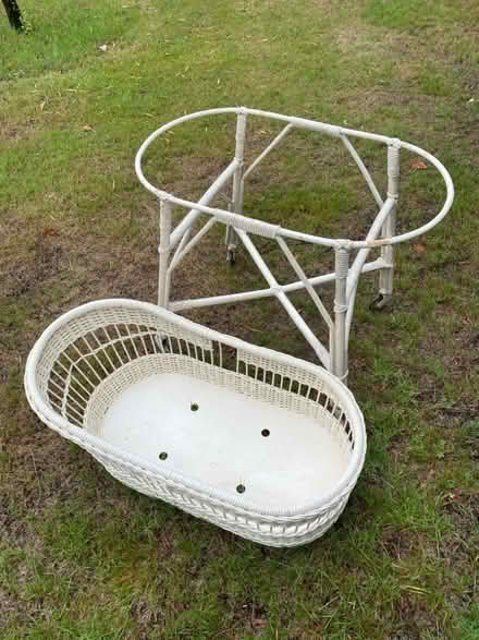 Photo of free Vintage wicker crib on stand (Runcton PO20) #2