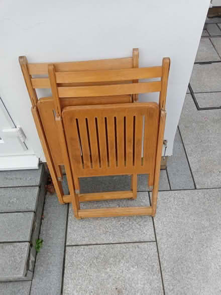Photo of free Set of wooden folding chairs (Ruislip HA4) #1