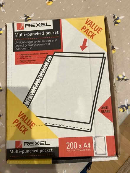 Photo of free A4 multi-punched pockets (Blewbury) #1