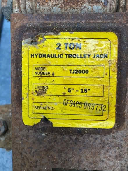Photo of free Trolley jack (Runcton PO20) #2