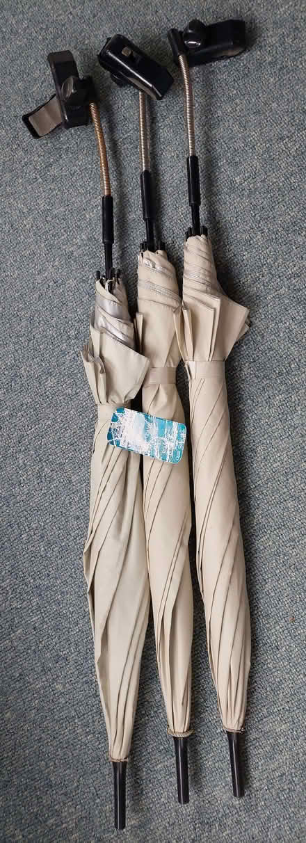 Photo of free 3 UV Sun Parasols - clip onto stroller/chair (Top Amersham HP6) #1