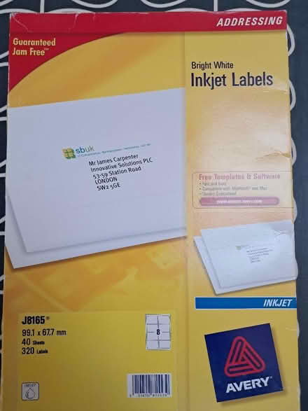 Photo of free Printer labels (Kennington OX1) #1