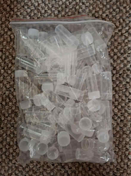 Photo of free Bag of plastic tubes with lids (Congleton CW12) #2