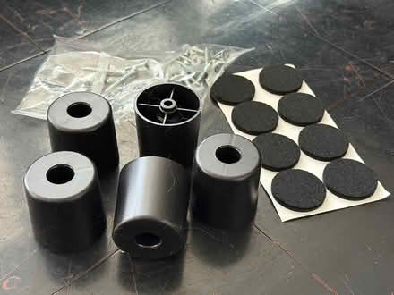 Photo of free 5 furniture legs+screws & felt pads (Roman Road, E3) #1