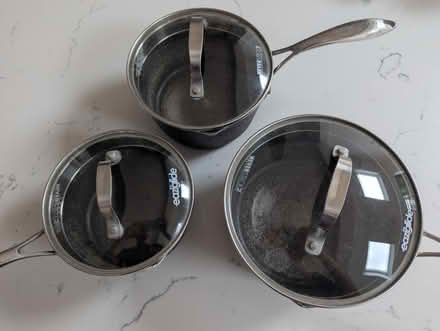 Photo of free 3 saucepans with lids (Northfields W13) #1