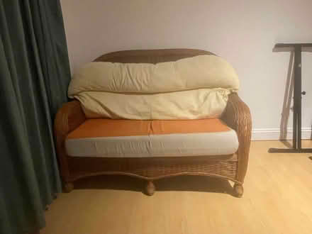 Photo of free Wicker settee (Mill road CB1) #1