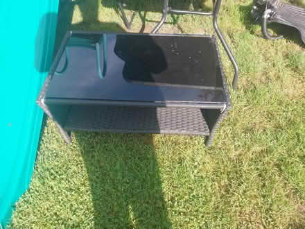 Photo of free Black garden rattan coffee table (Tudeley) #1