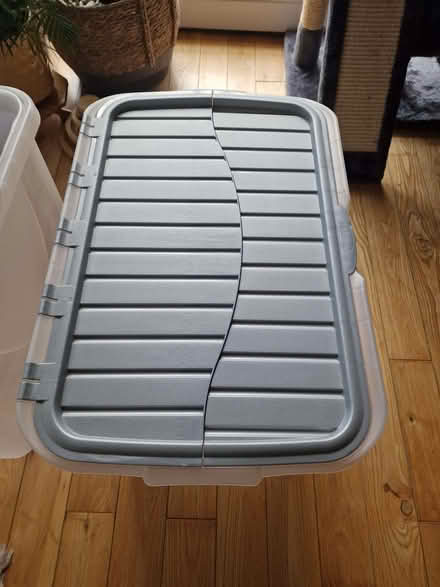 Photo of free Two large plastic storage boxes (Standon SG11) #1