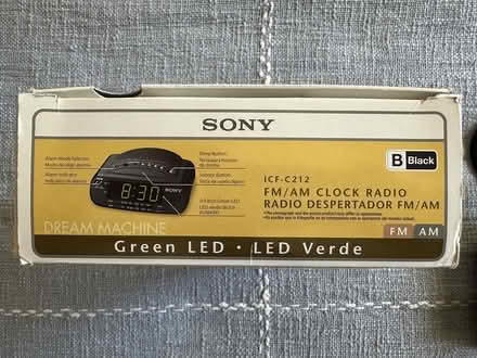 Photo of free Sony FM/AM Clock Radio (Near El Camino & Hollenbeck) #2