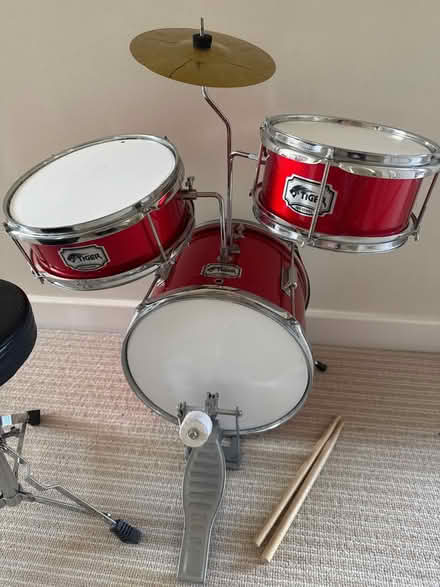 Photo of free Kids drum kit, stool & sticks (Chesham HP5) #3