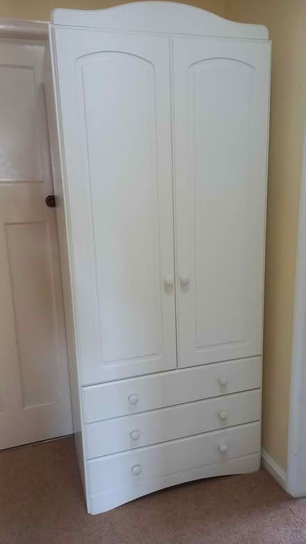 Photo of free White wardrobe with 3 drawers (Central Letchworth) #1