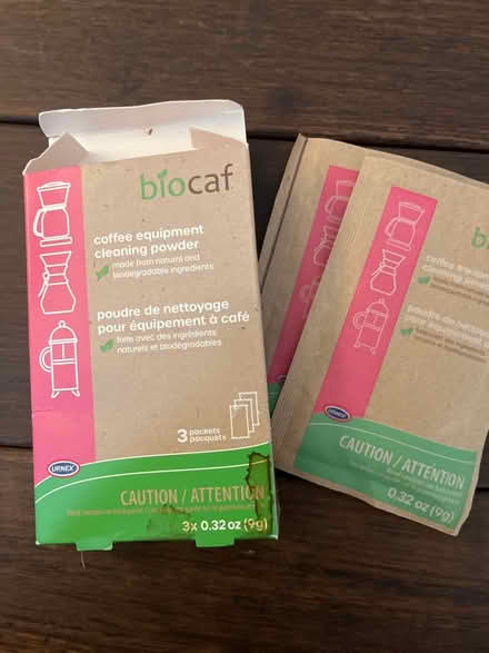 Photo of free Biocaf coffeemaker cleaning powder (Petworth/16th St Heights) #1