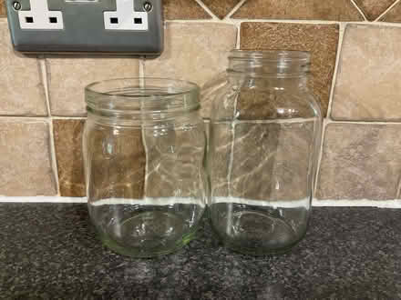 Photo of free 2 glass jars (Worlds End Burgess Hill) #1