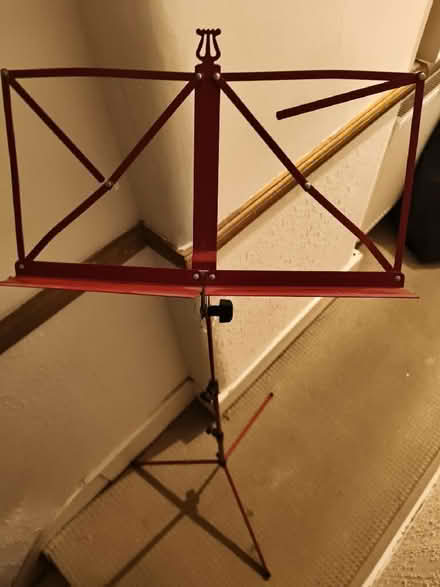 Photo of free Music stand (red) (Streatham Park SW16) #1