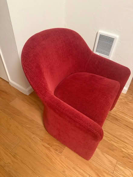 Photo of free Red velvet chairs (Adams Point) #1