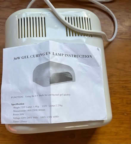 Photo of free UV Lamp for nails or resin (Haywards Heath RH16) #2