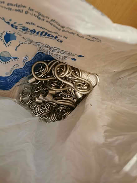 Photo of free Curtain pole finials and rings. (Trennick TR1) #1