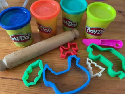 Photo of free Play-doh, shape cutters, rolling pin and cutter (Churchgate EN8) #1